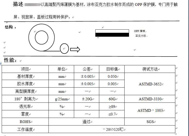 藍(lán)色OPP保護膜急用