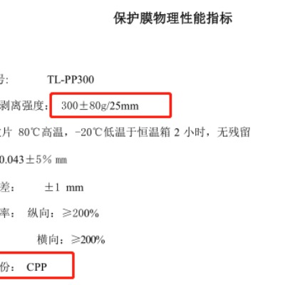 CPP保護(hù)膜 （貼散光片）