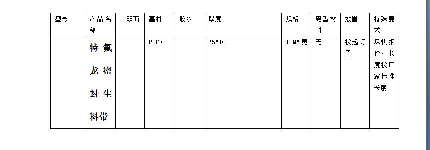 特氟龍密封生料帶